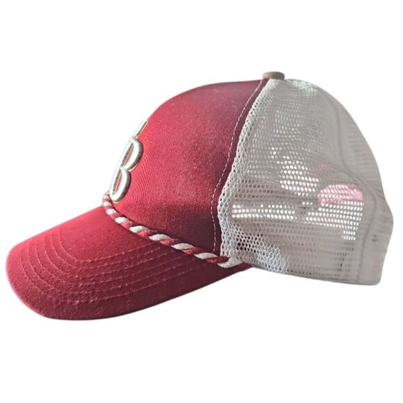 Chop at the Trop 2024 Game Day Giveaway Hat Red Trucker Cap “TB” Rope Detail - Picture 6 of 10